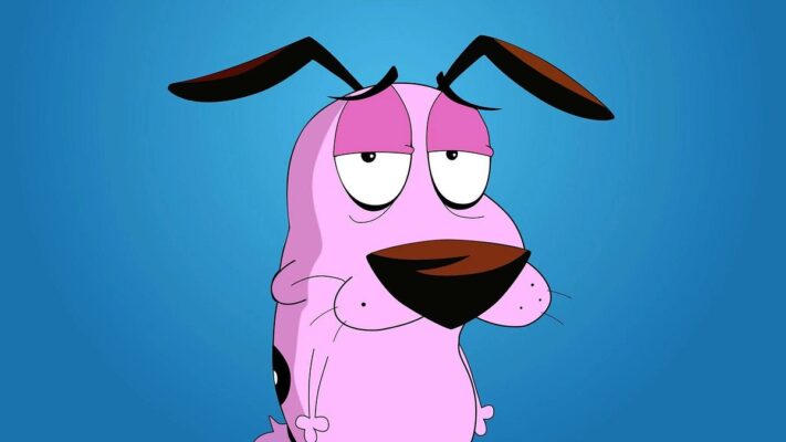 what color is Courage The Cowardly Dog