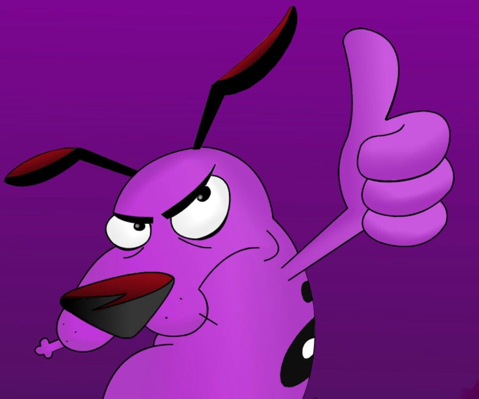 what color is Courage The Cowardly Dog