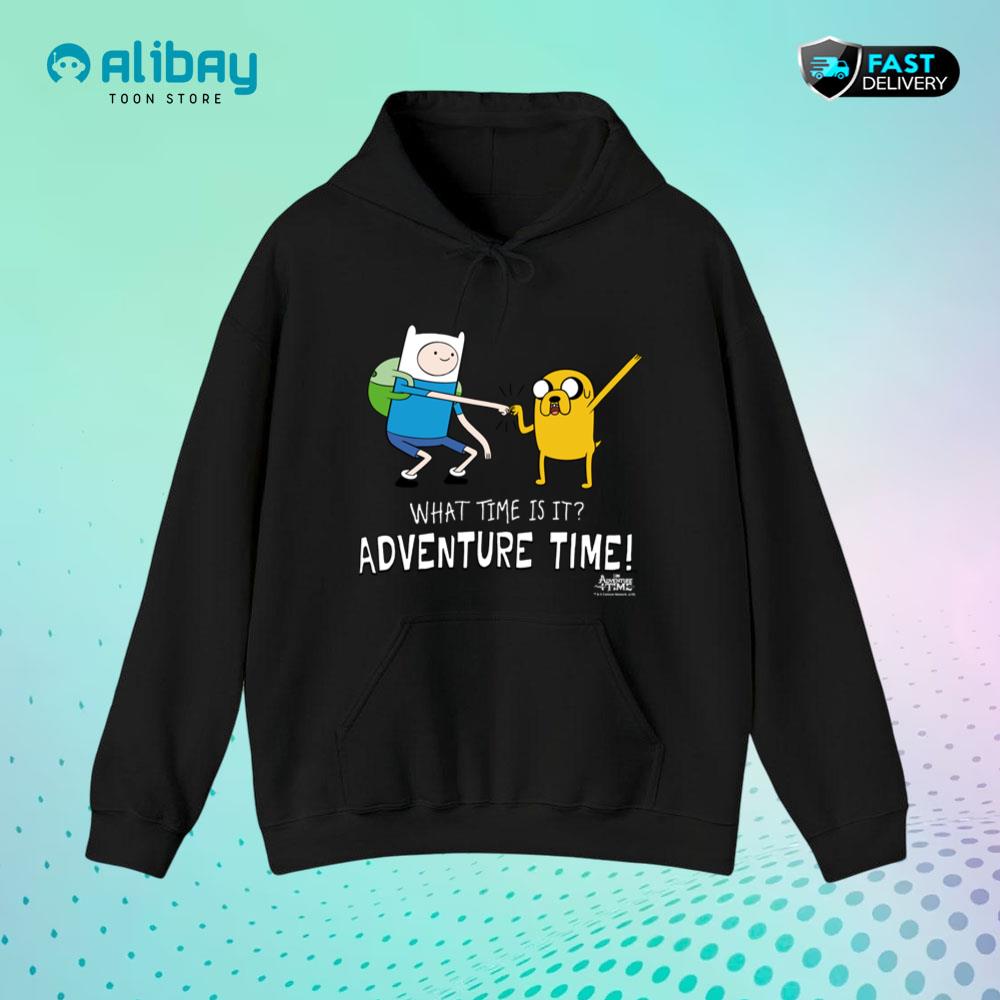 Adventure Time Finn and Jake Fist Bump Pullover Hoodie