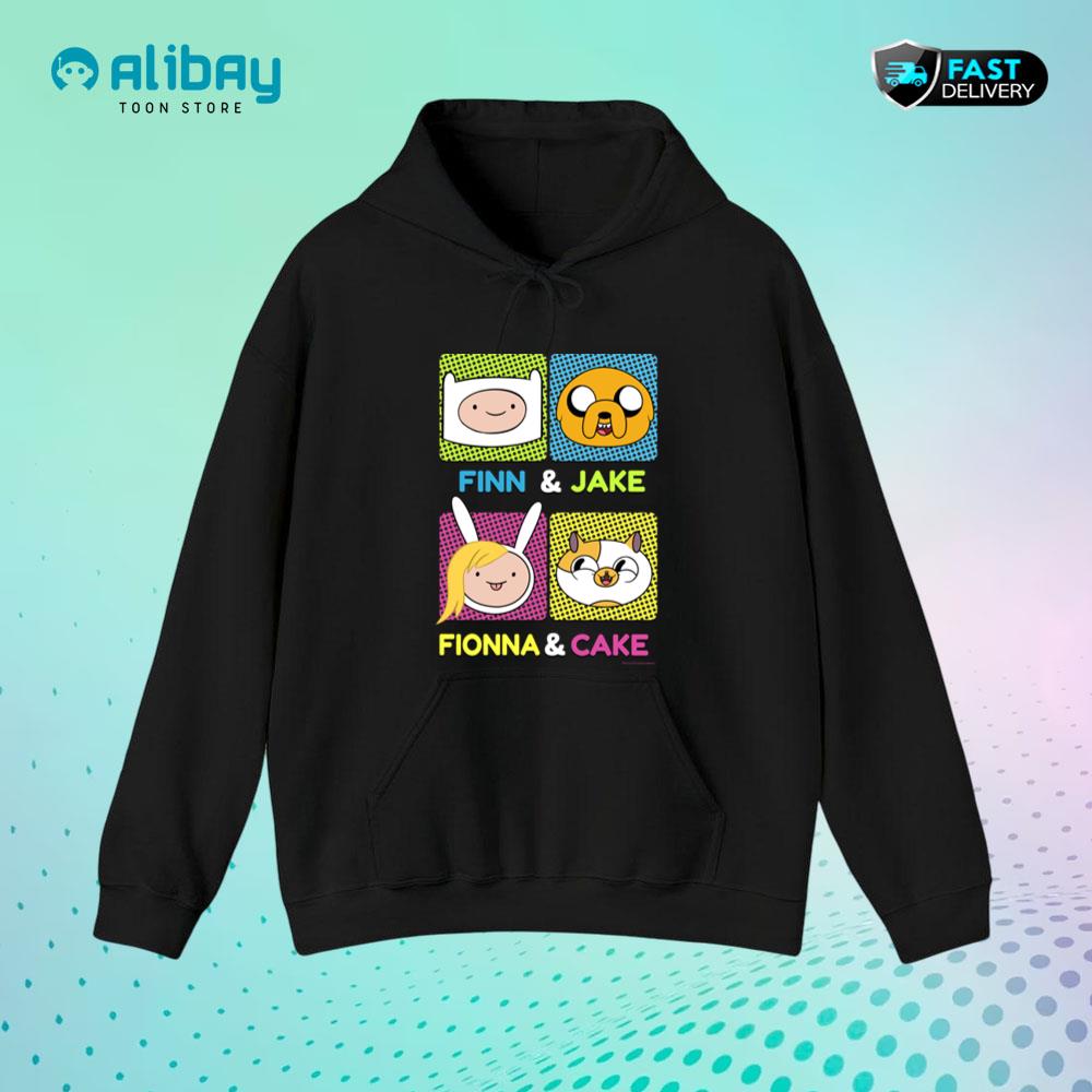 Adventure Time Finn & Jake Fionna & Cake Box Up Pullover Hoodie