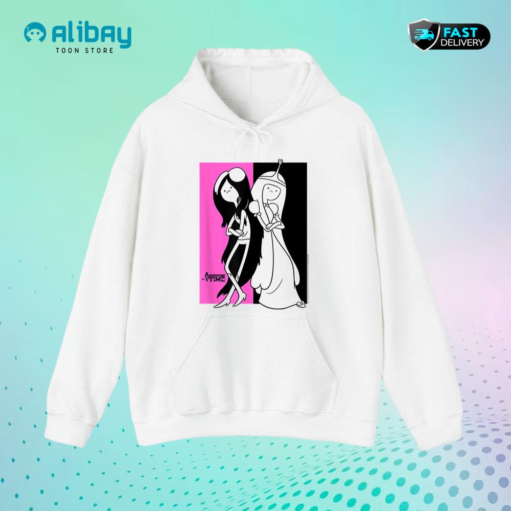 Adventure Time Marceline & Princess Bubblegum Split Pullover Hoodie