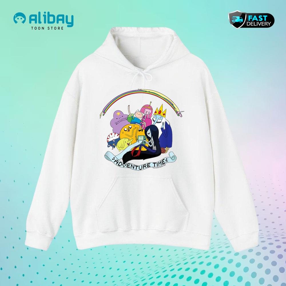 Adventure Time Print Out Pullover Hoodie