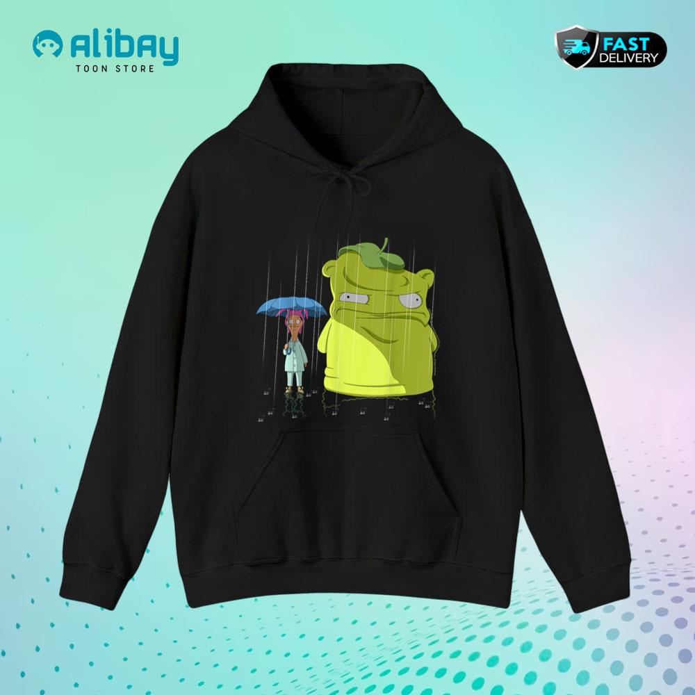 Bob's Burgers Louise & Kuchi Kopi Rain Portrait Pullover Hoodie