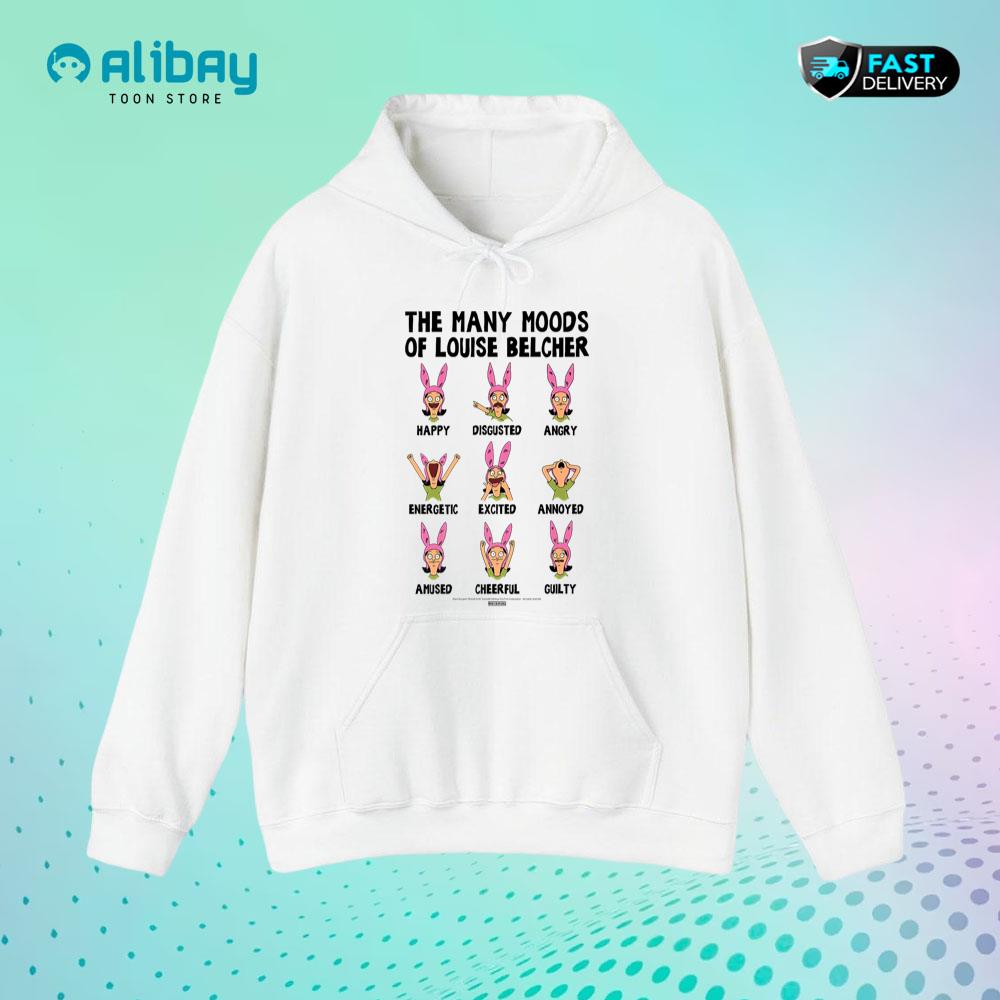 Bob's Burgers Many Moods Of Louise Belcher Pullover Hoodie