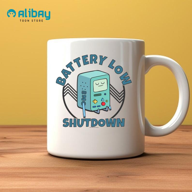 CN Adventure Time BMO Battery Low Shutdown Coffee Mug