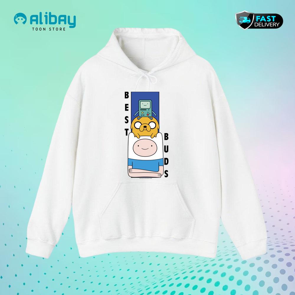 CN Adventure Time Finn Jake BMO Best Buds Pullover Hoodie