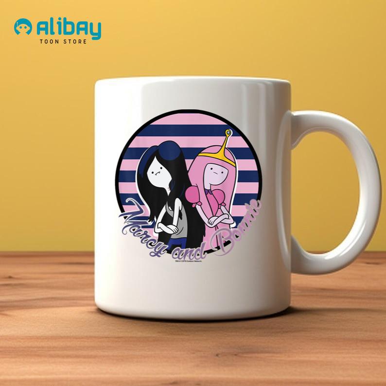 CN Adventure Time Marcy And Bonnie Striped Portrait Coffee Mug