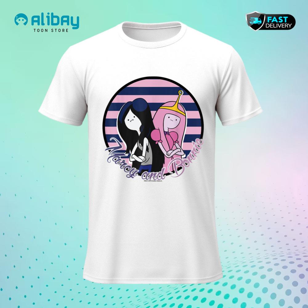 CN Adventure Time Marcy And Bonnie Striped Portrait T-Shirt