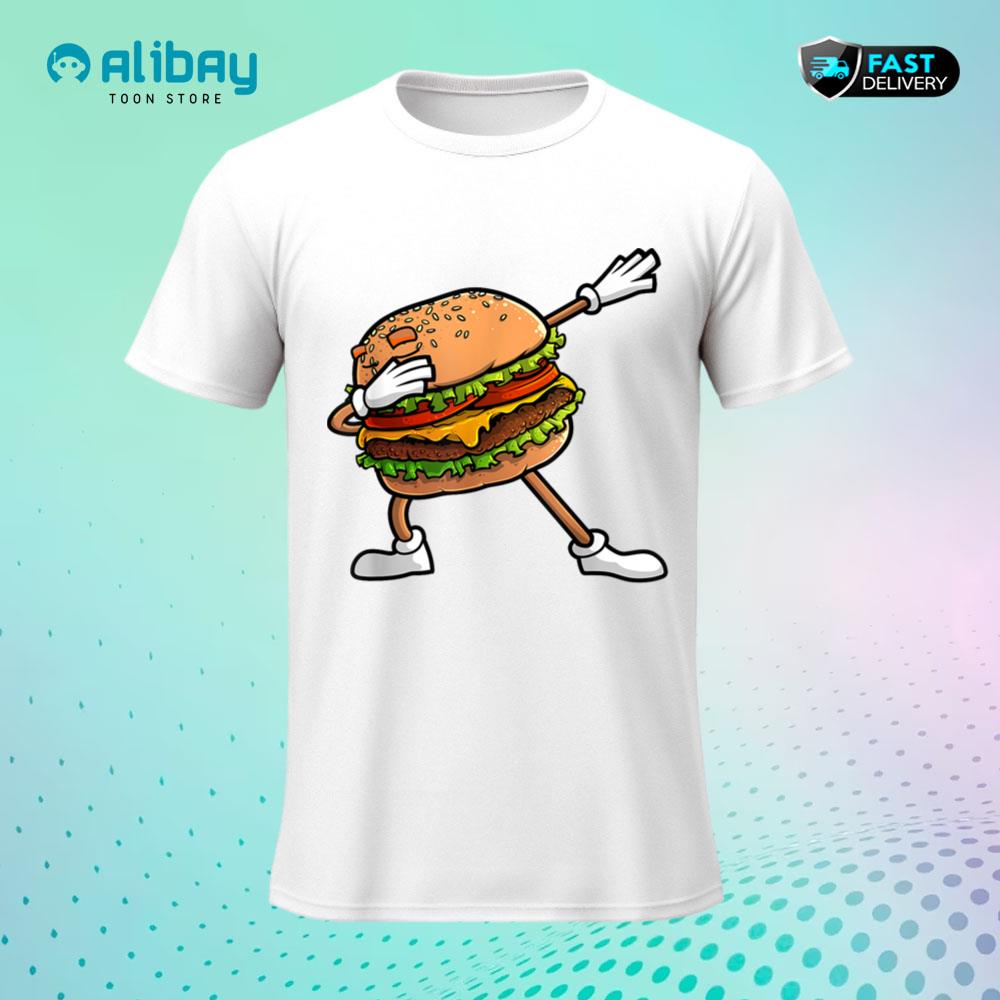 Funny Hamburger Art Kids Men Women Cheeseburger Lover T-Shirt