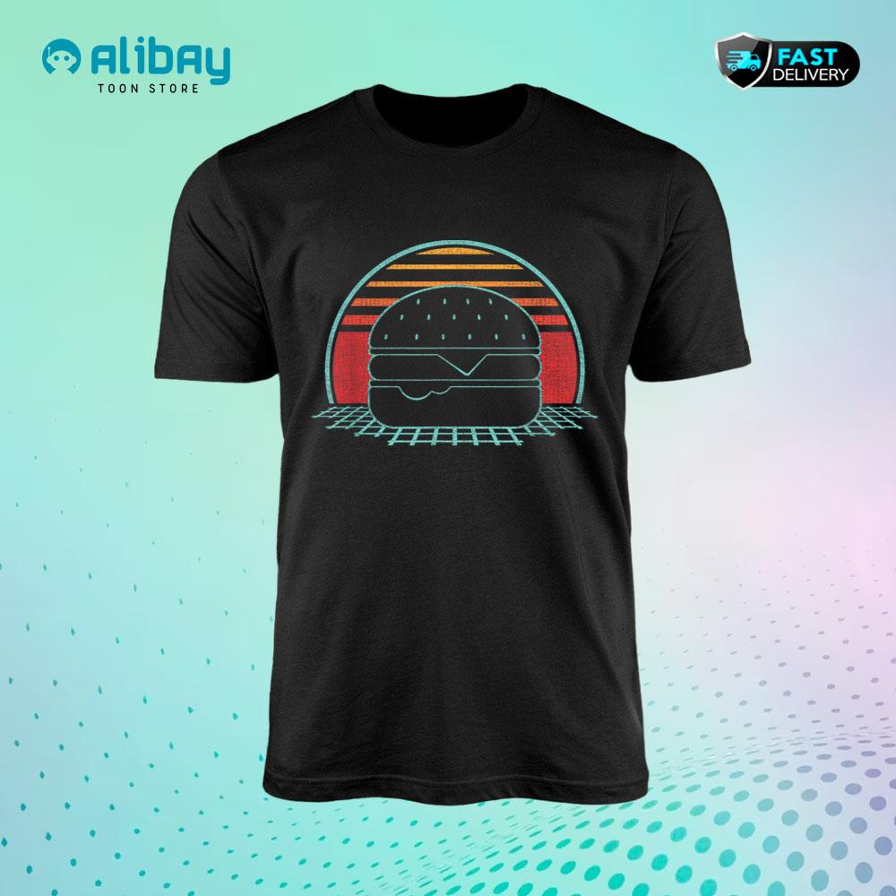 Hamburger Retro Vintage Cheeseburger 80s T-Shirt