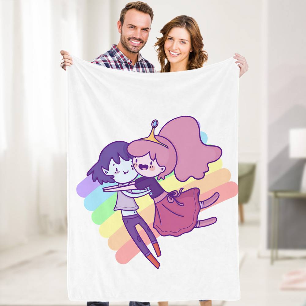 Adventure Time Blanket Bubblegum and Marceline Rainbow Blanket