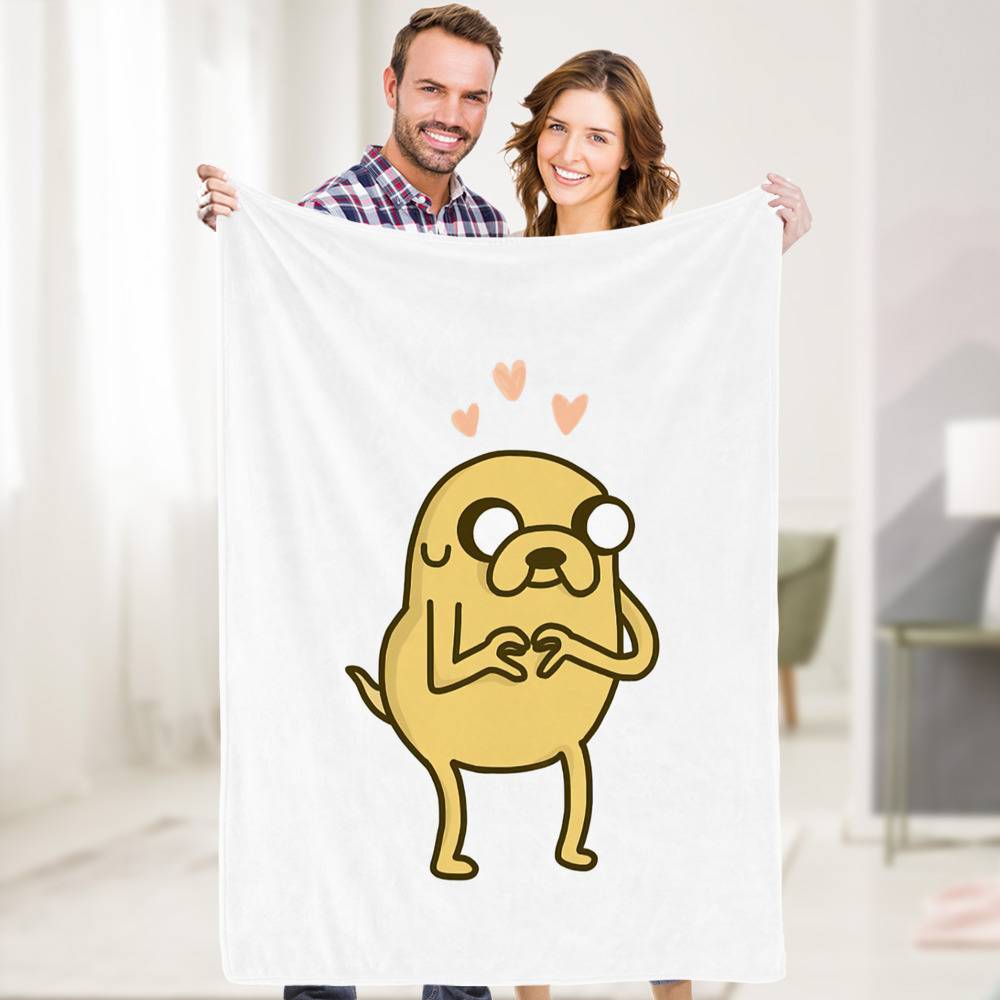 Adventure Time Blanket Jake the Dog Hearts Blanket