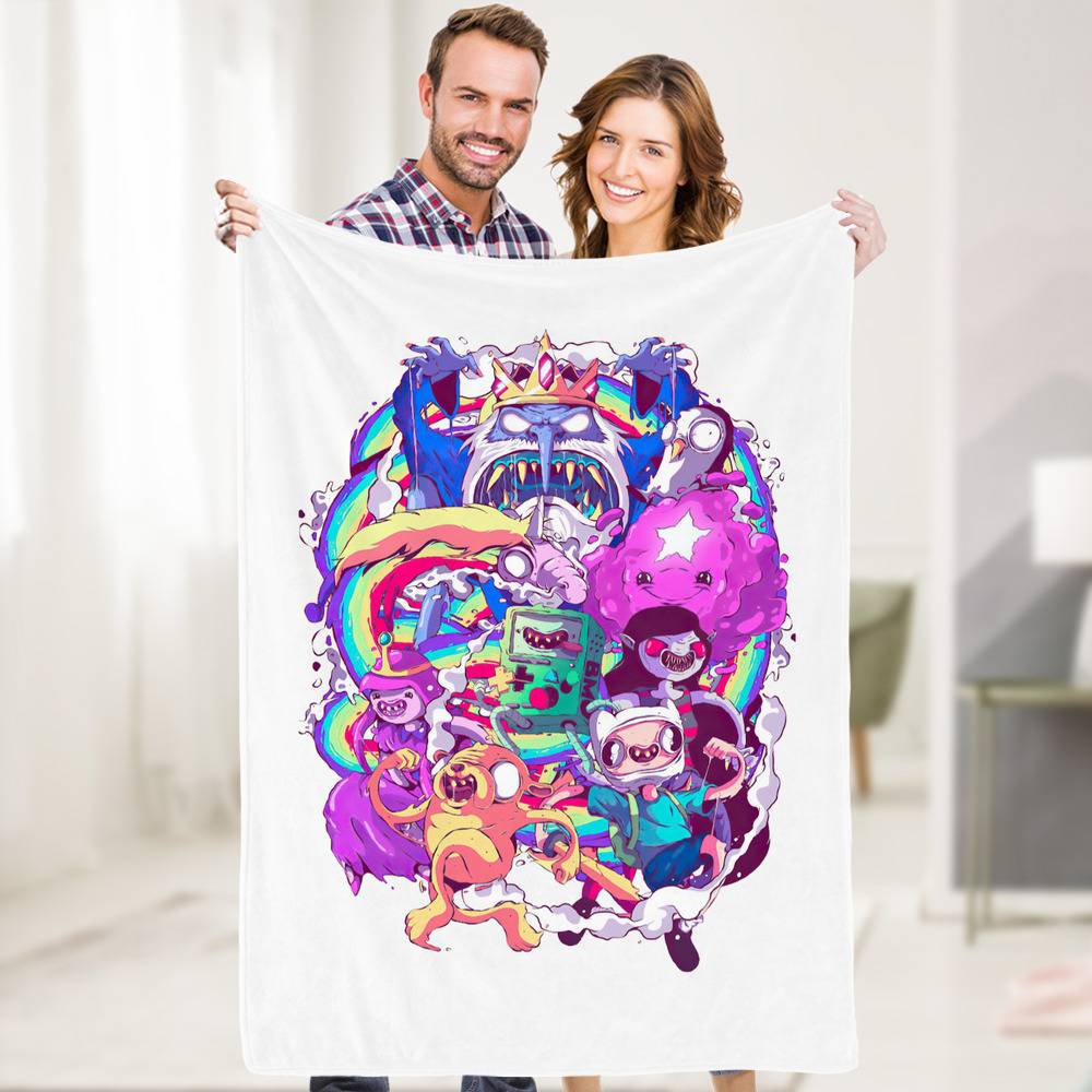 Adventure Time Blanket Liquid Doodle Blanket