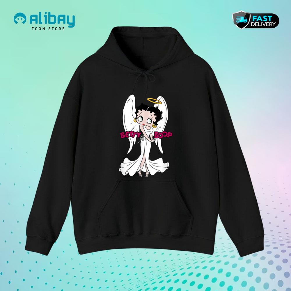 Betty Boop Angel Centered Pullover Hoodie