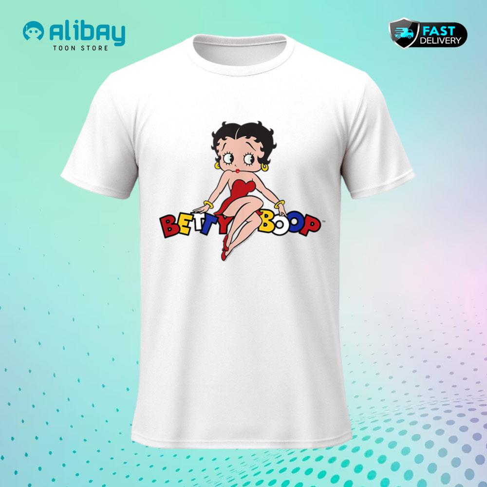 Betty Boop Betty Sitting on Logo T-Shirt