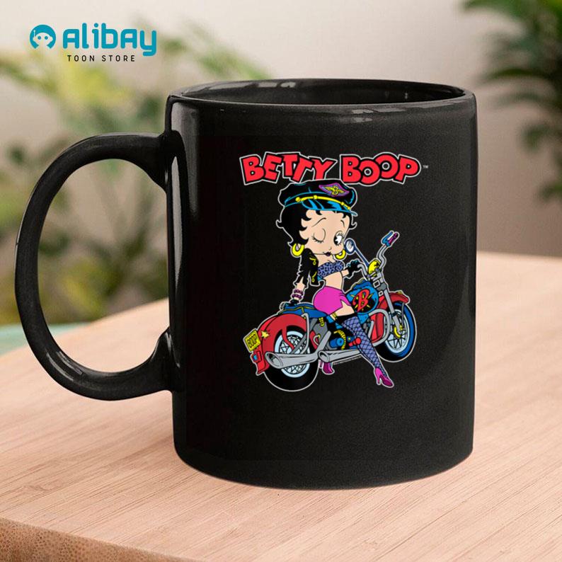 Betty Boop Biker Outfit Motorcycle Pose Coffee Mug