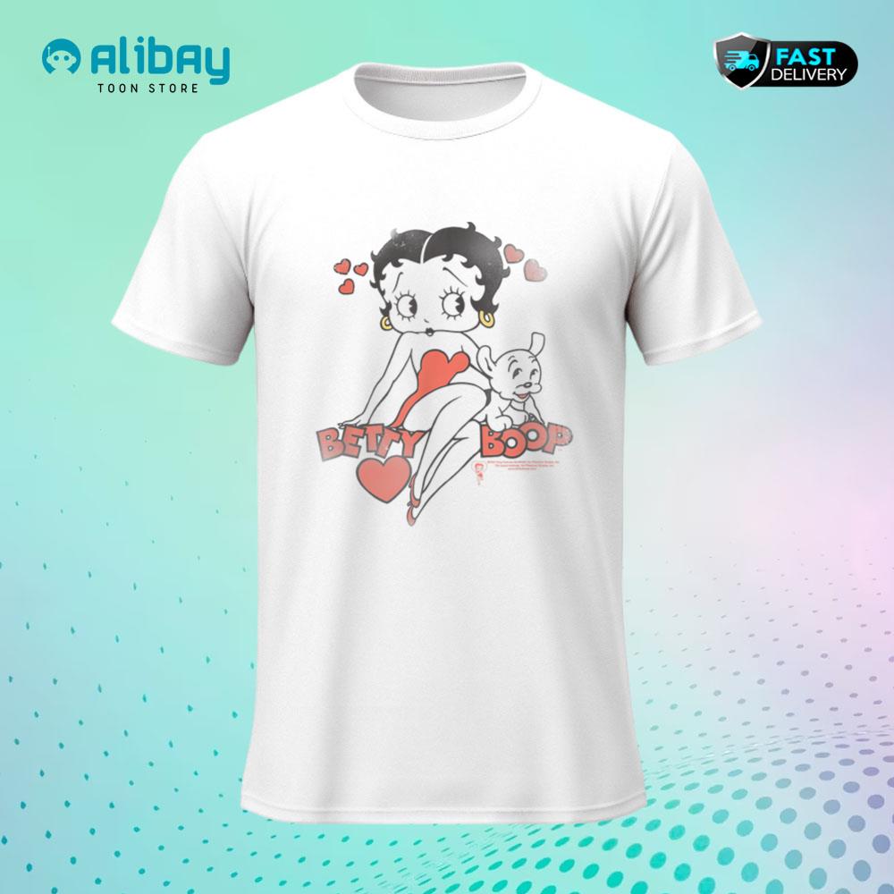 Betty Boop Classic With Pup T-Shirt