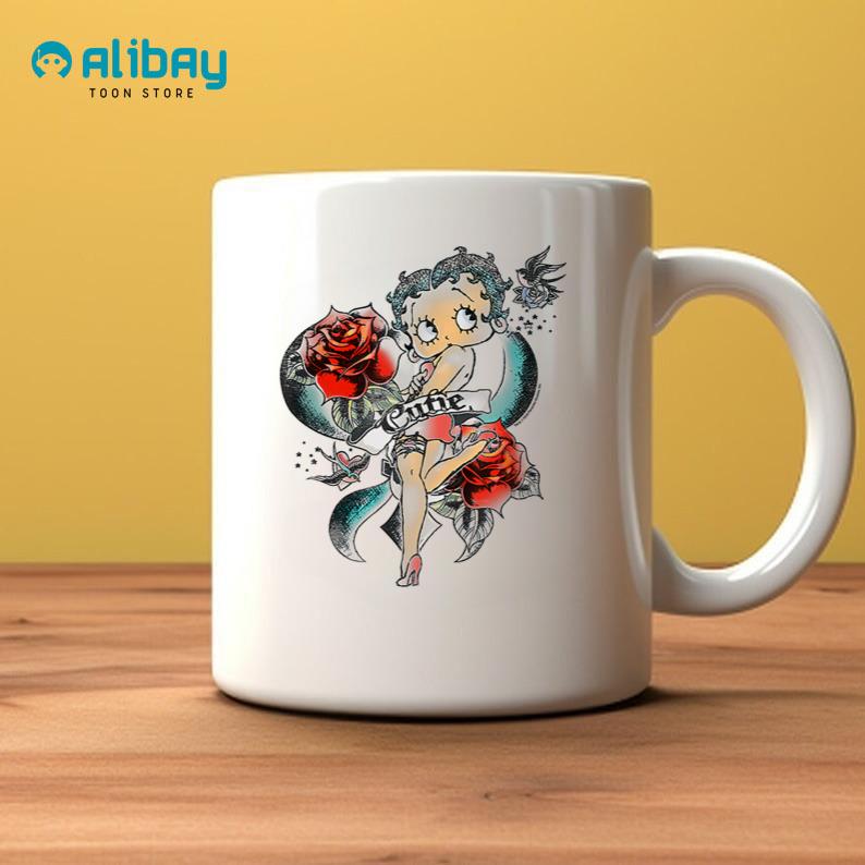 Betty Boop Cutie Floral Flash Art Coffee Mug