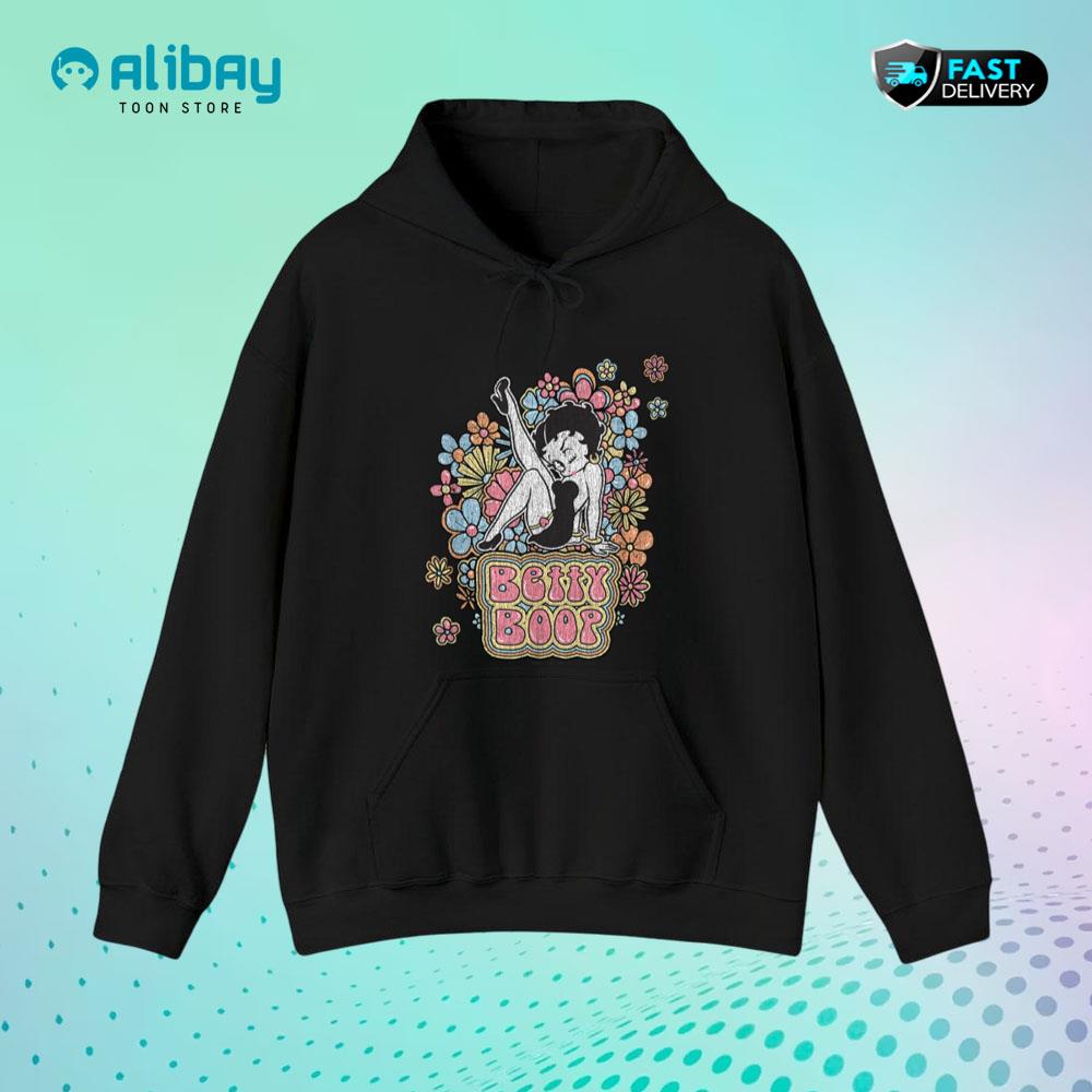 Betty Boop Flower Power Pullover Hoodie