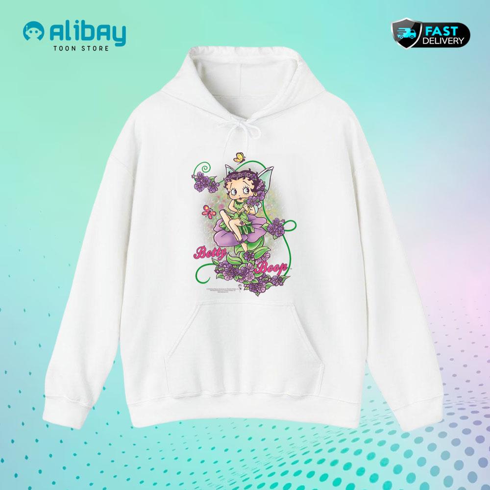 Betty Boop Flower Vine Fairy Pullover Hoodie