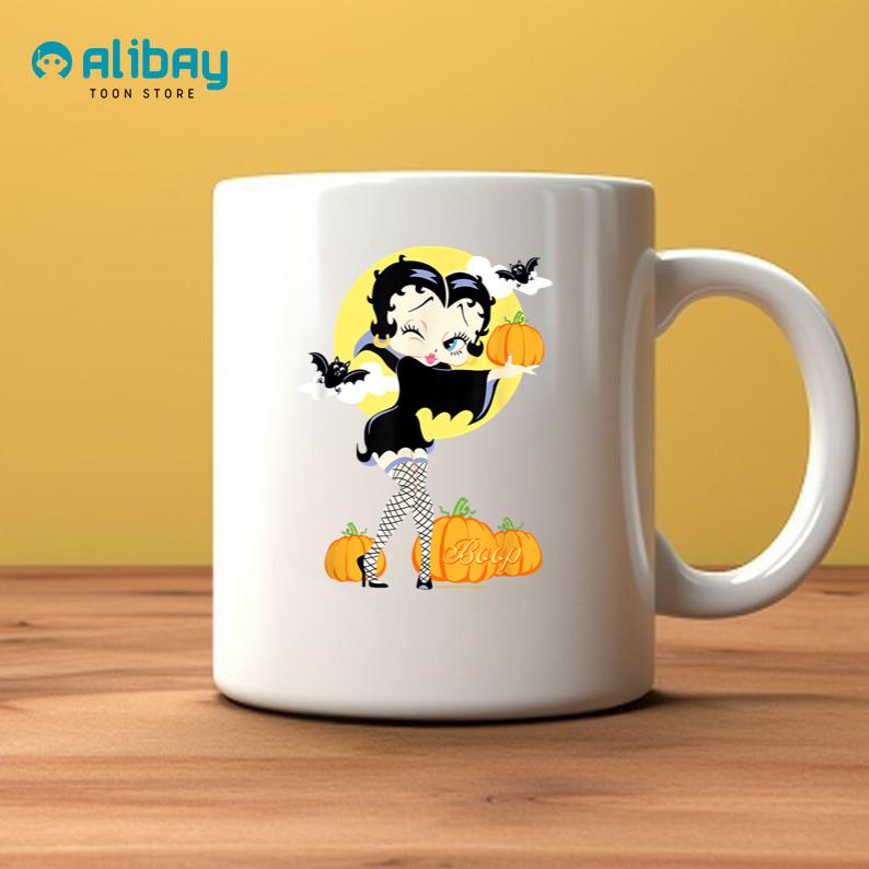 Betty Boop Halloween Sexy Miss Dracula Pumpkin Night Coffee Mug