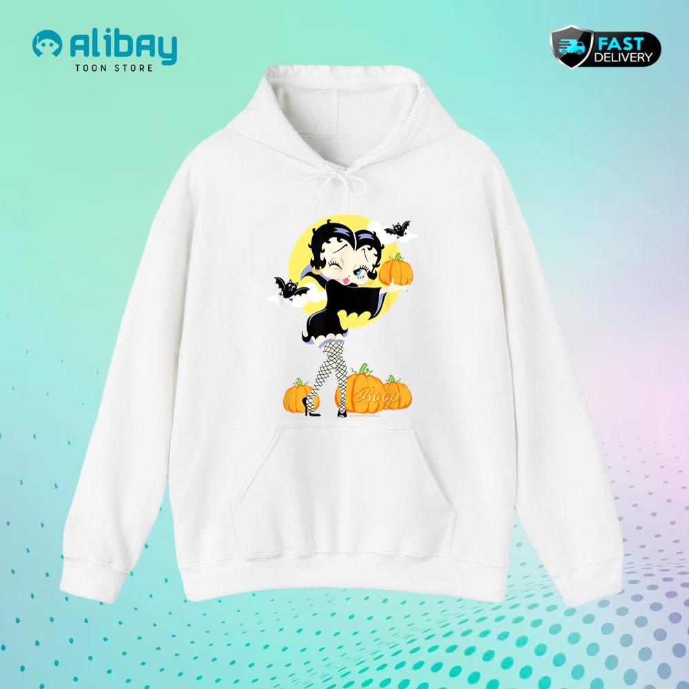 Betty Boop Halloween Sexy Miss Dracula Pumpkin Night Pullover Hoodie