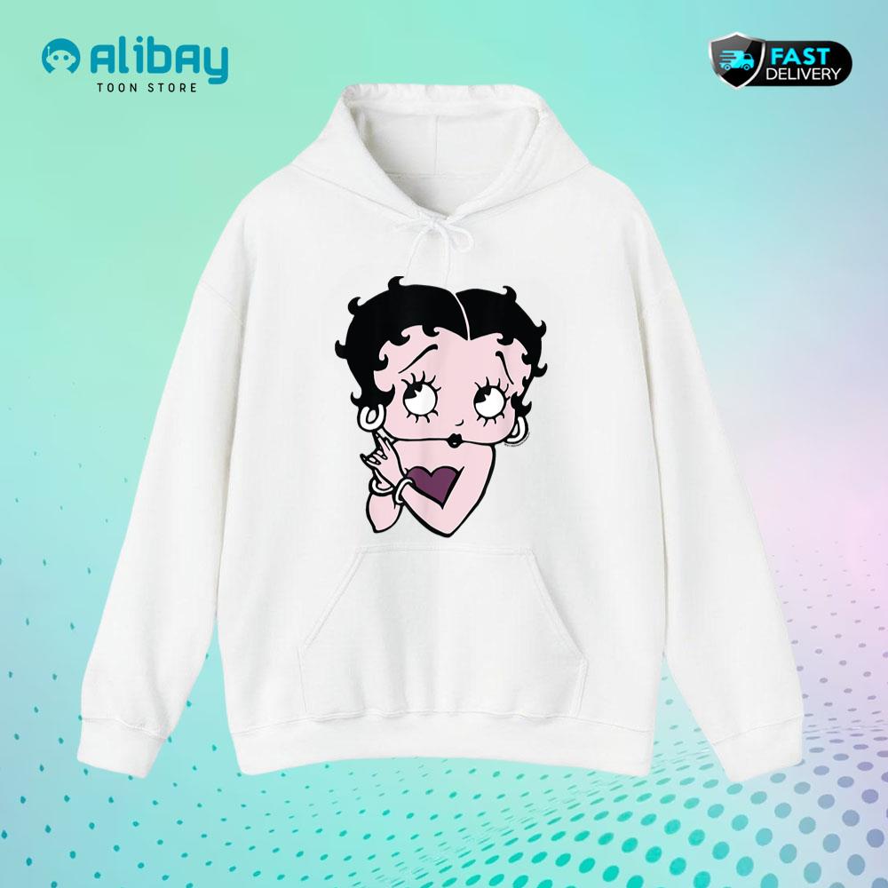 Betty Boop Hands Clasped Pose Pullover Hoodie