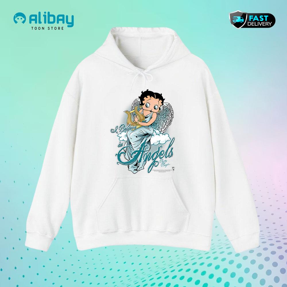 Betty Boop I Believe in Angels Pullover Hoodie