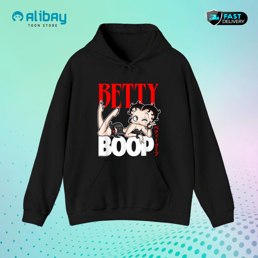 Betty Boop Name & Kanji Pullover Hoodie