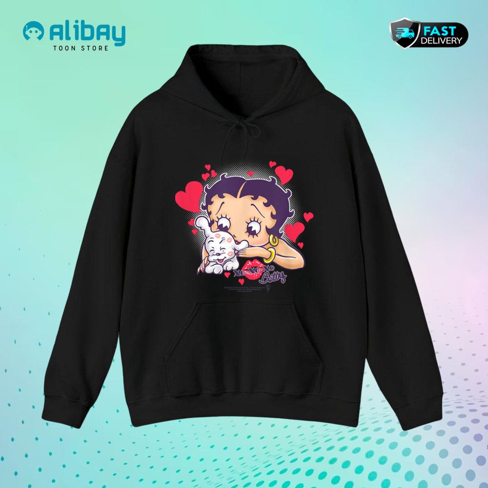 Betty Boop Puppy Love Pullover Hoodie