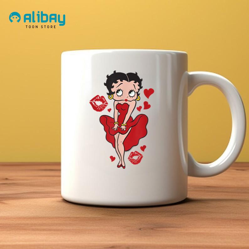 Betty Boop Red Dress Red Lips Coffee Mug