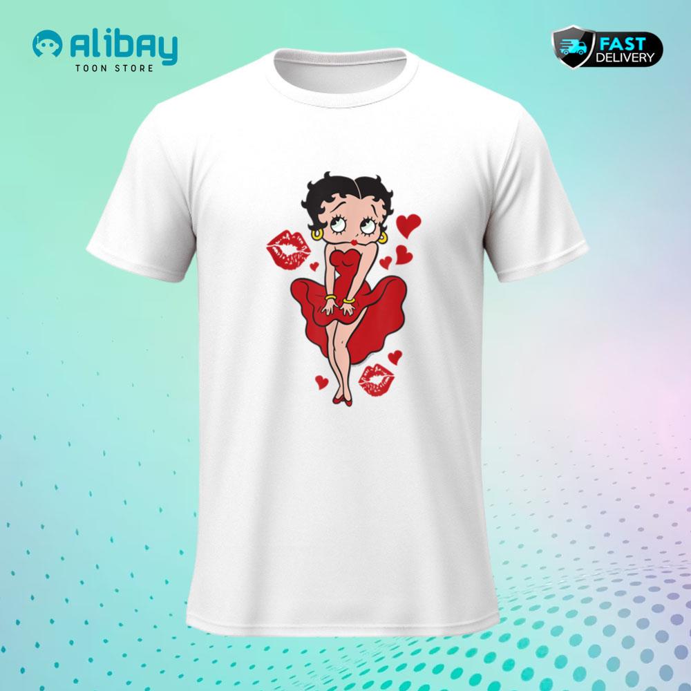 Betty Boop Red Dress Red Lips T-Shirt