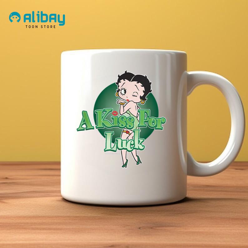 Betty Boop St. Patrick's Day A Kiss For Luck Betty Coffee Mug