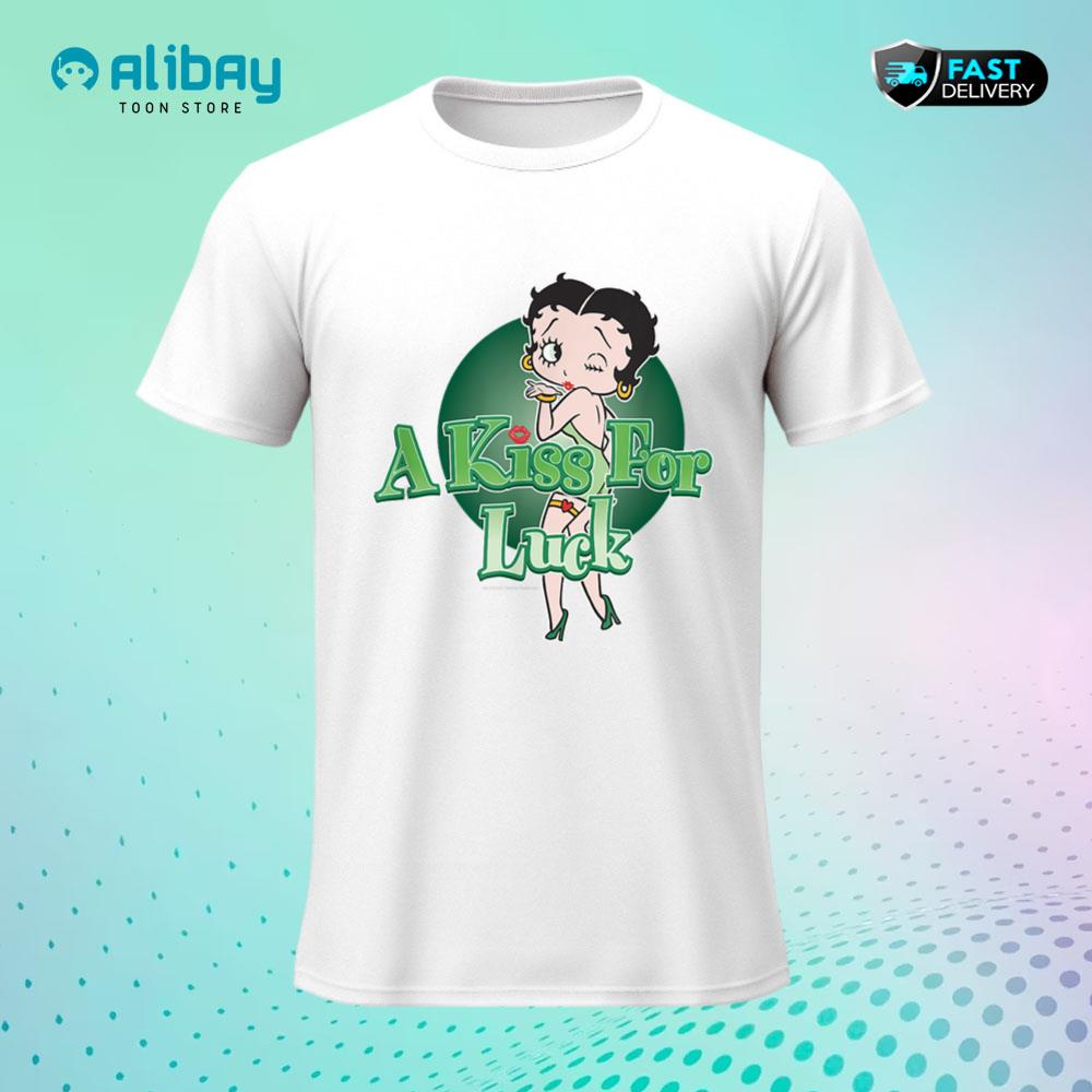 Betty Boop St. Patrick's Day A Kiss For Luck Betty T-Shirt