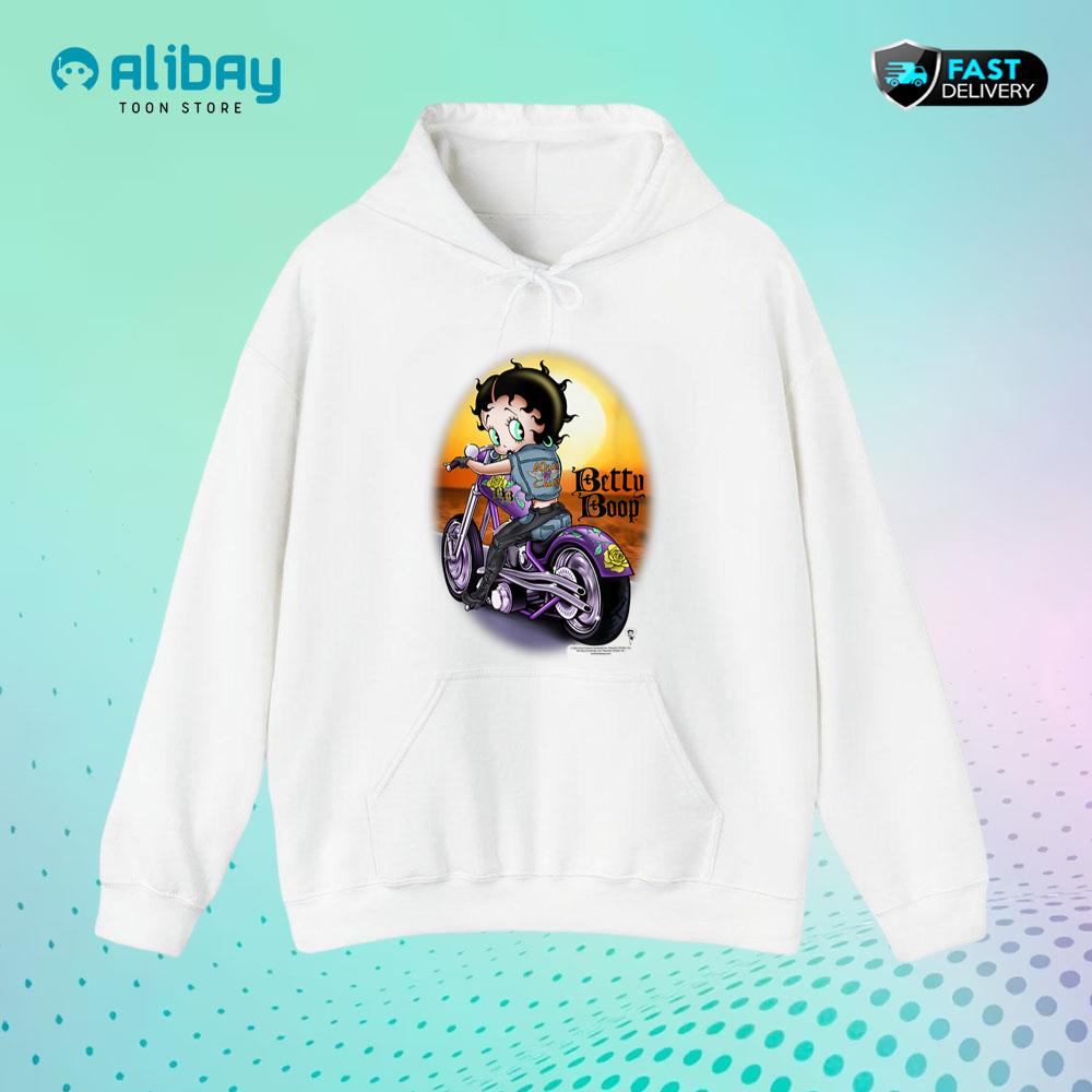 Betty Boop Wild Biker Pullover Hoodie