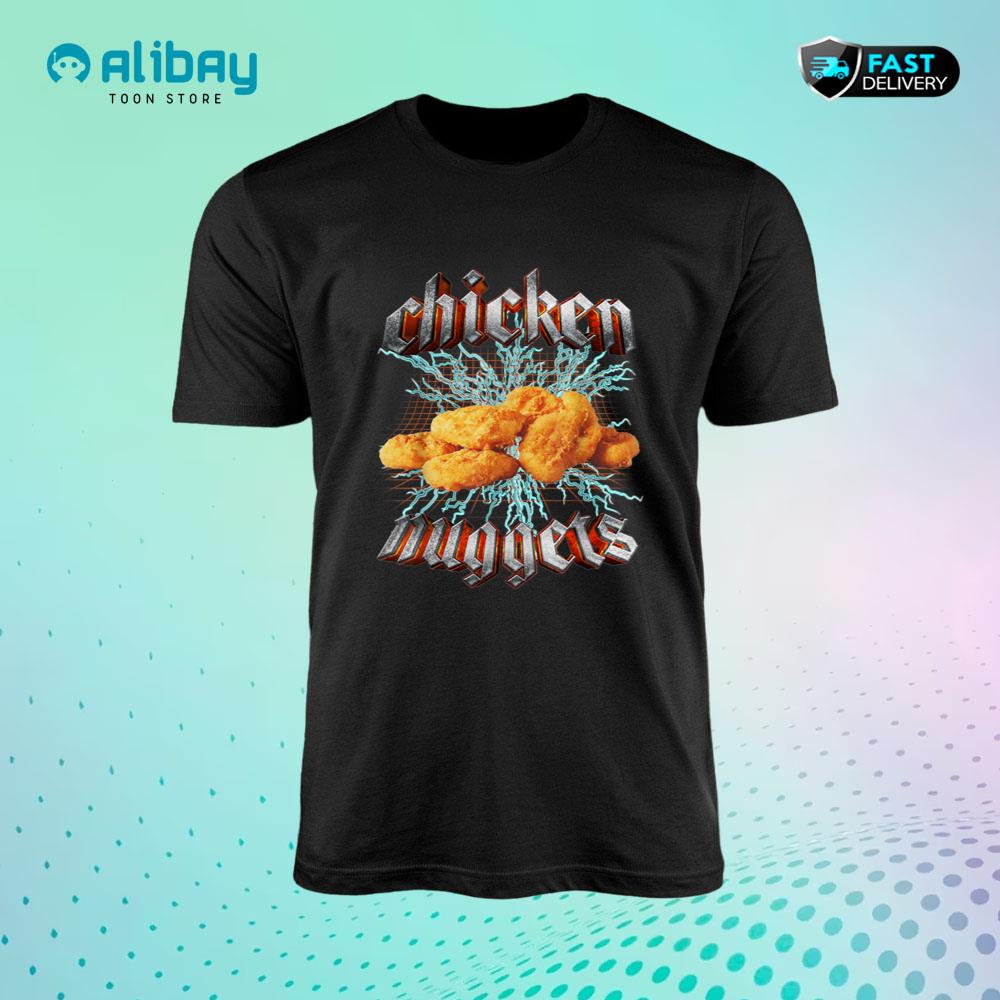 Chicken Nuggets Heavy Metal World Tour Hardcore Music T-Shirt