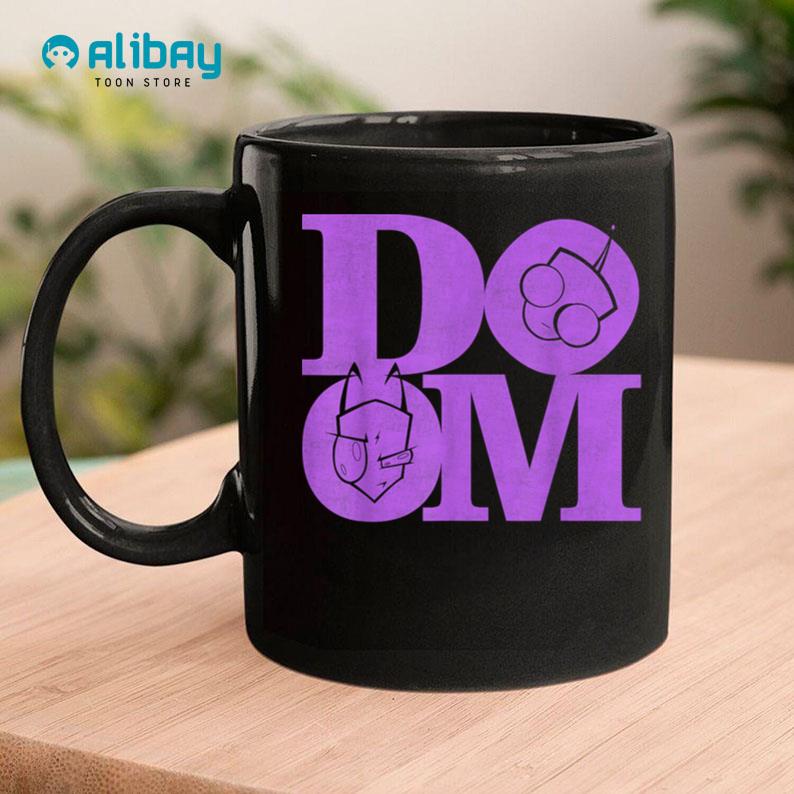 Invader Zim And Gir Doom Lettered Graphic Coffee Mug