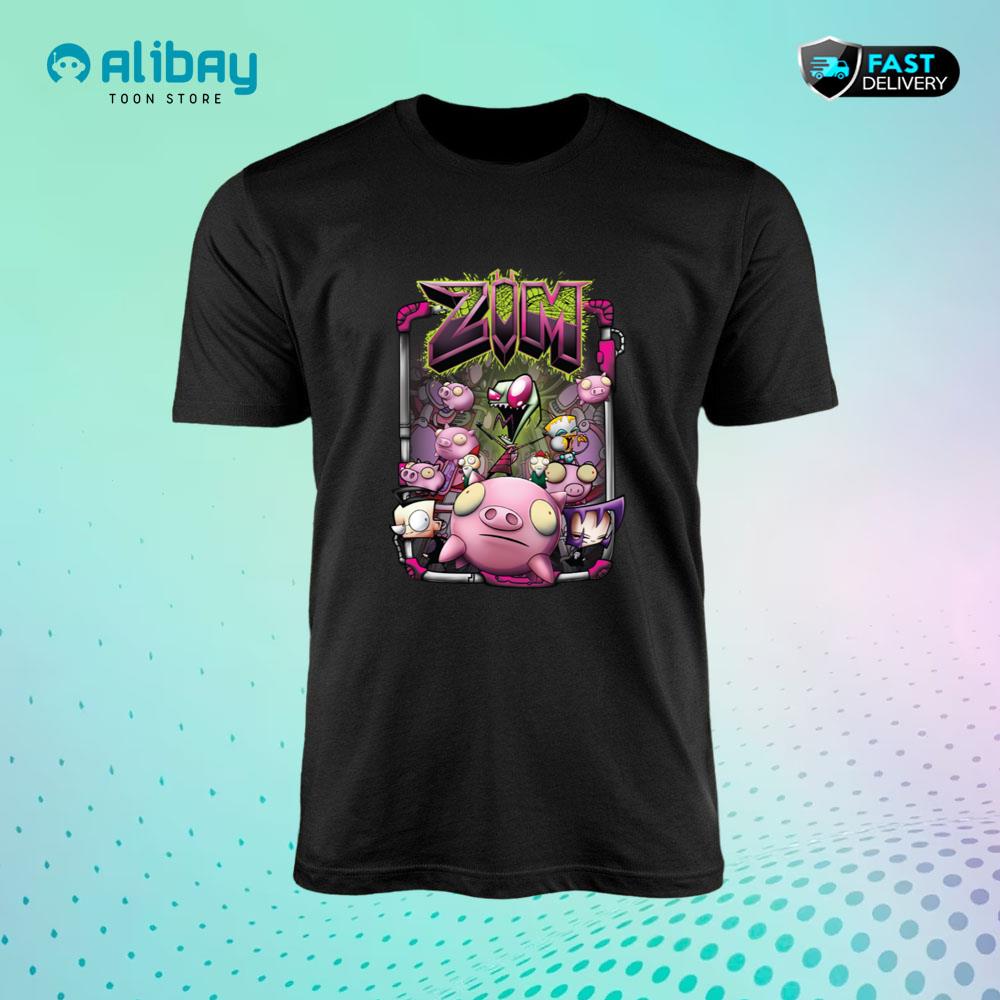 Invader Zim Character Group with Pigs T-Shirt