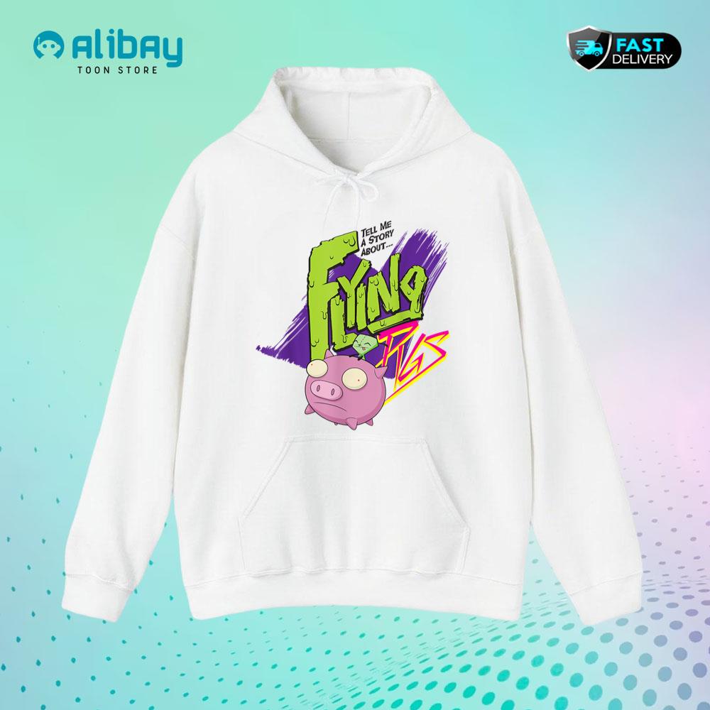 Invader Zim Flying Pigs Pullover Hoodie