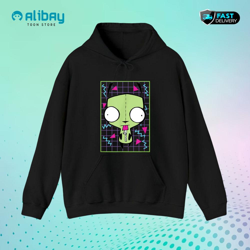 Invader Zim Gir 90s Grid Pullover Hoodie