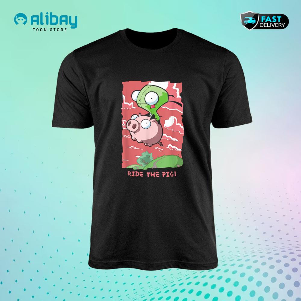 Invader Zim G.I.R Ride The Pig! Hilarious T-Shirt