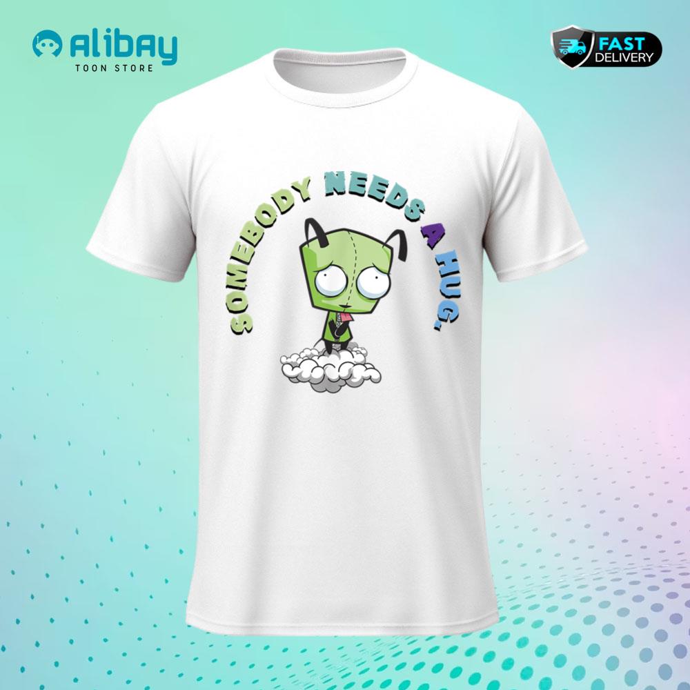 Invader Zim Gir Somebody Needs A Hug Sad Portait T-Shirt