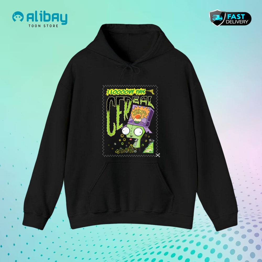 Invader Zim Gir's Krixpy Cereal Pullover Hoodie