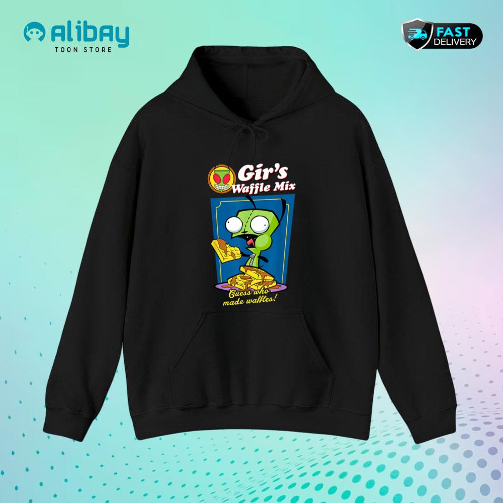 Invader Zim Gir's Waffle Mix Graphic Pullover Hoodie