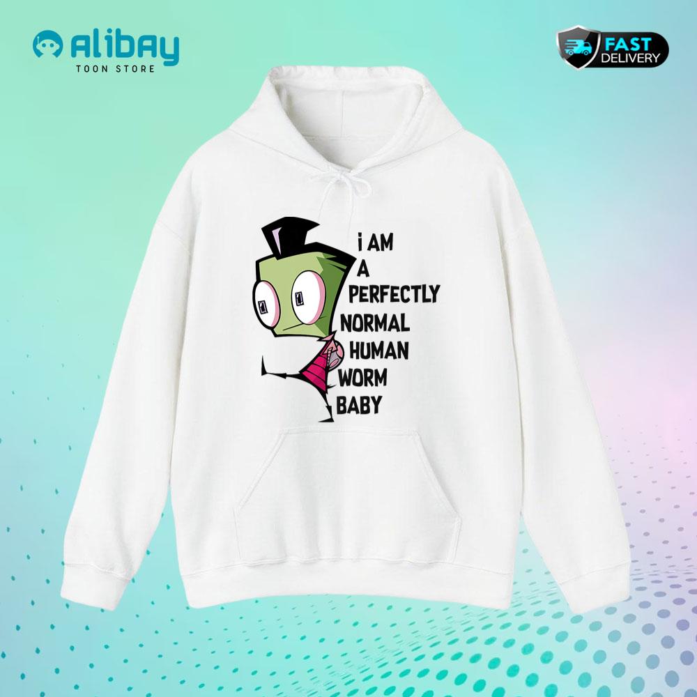 Invader Zim I Am Perfectly Normal Human Worm Baby Pullover Hoodie