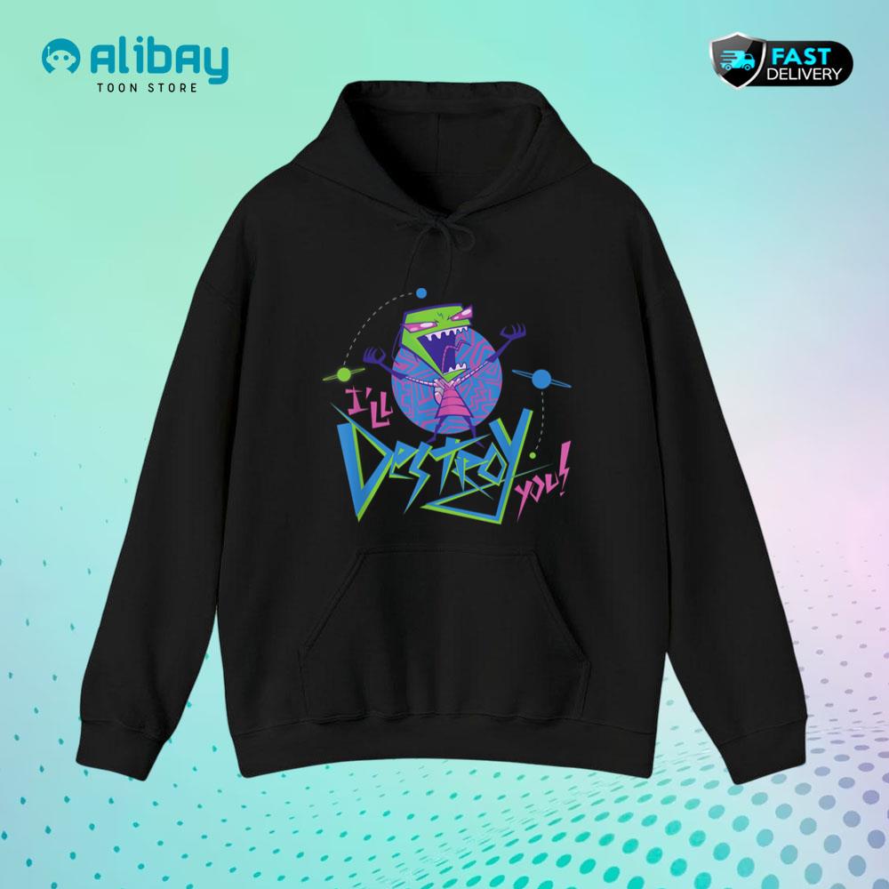 Invader Zim I Will Destroy You Pullover Hoodie