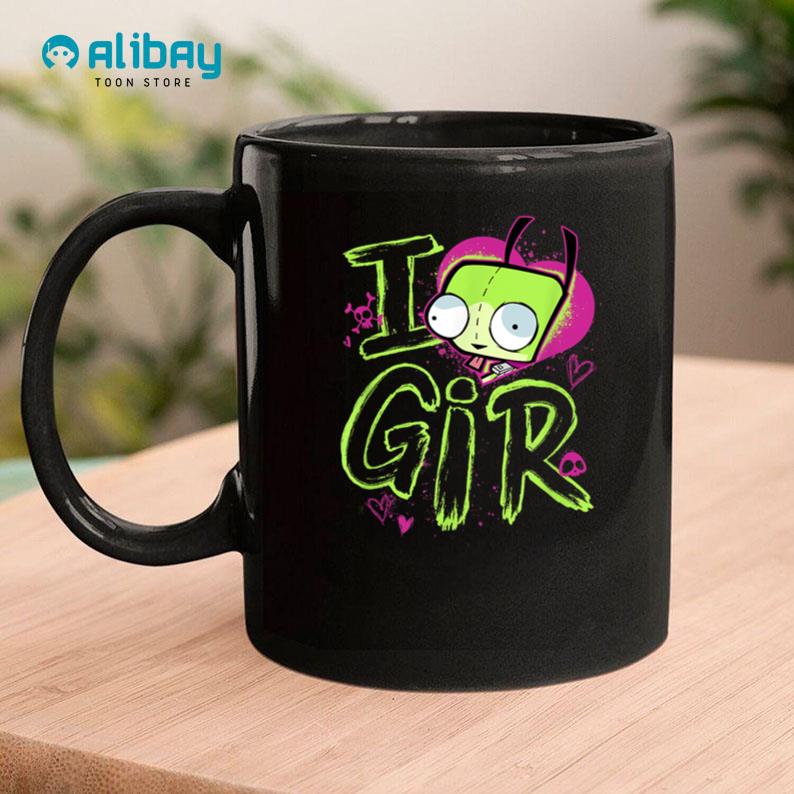 Invader Zim Valentine's Day I Love Gir Coffee Mug