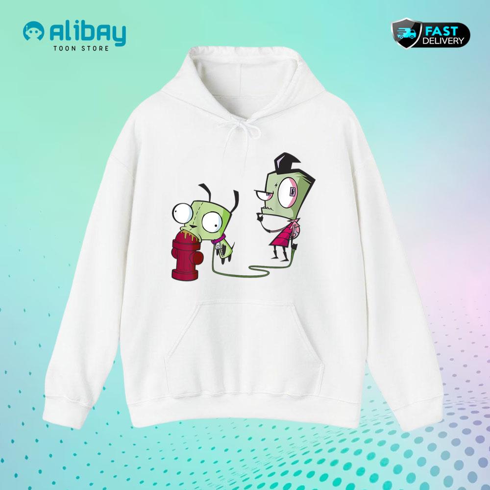 Invader Zim Walking Gir Fire Hydrant Portrait Pullover Hoodie