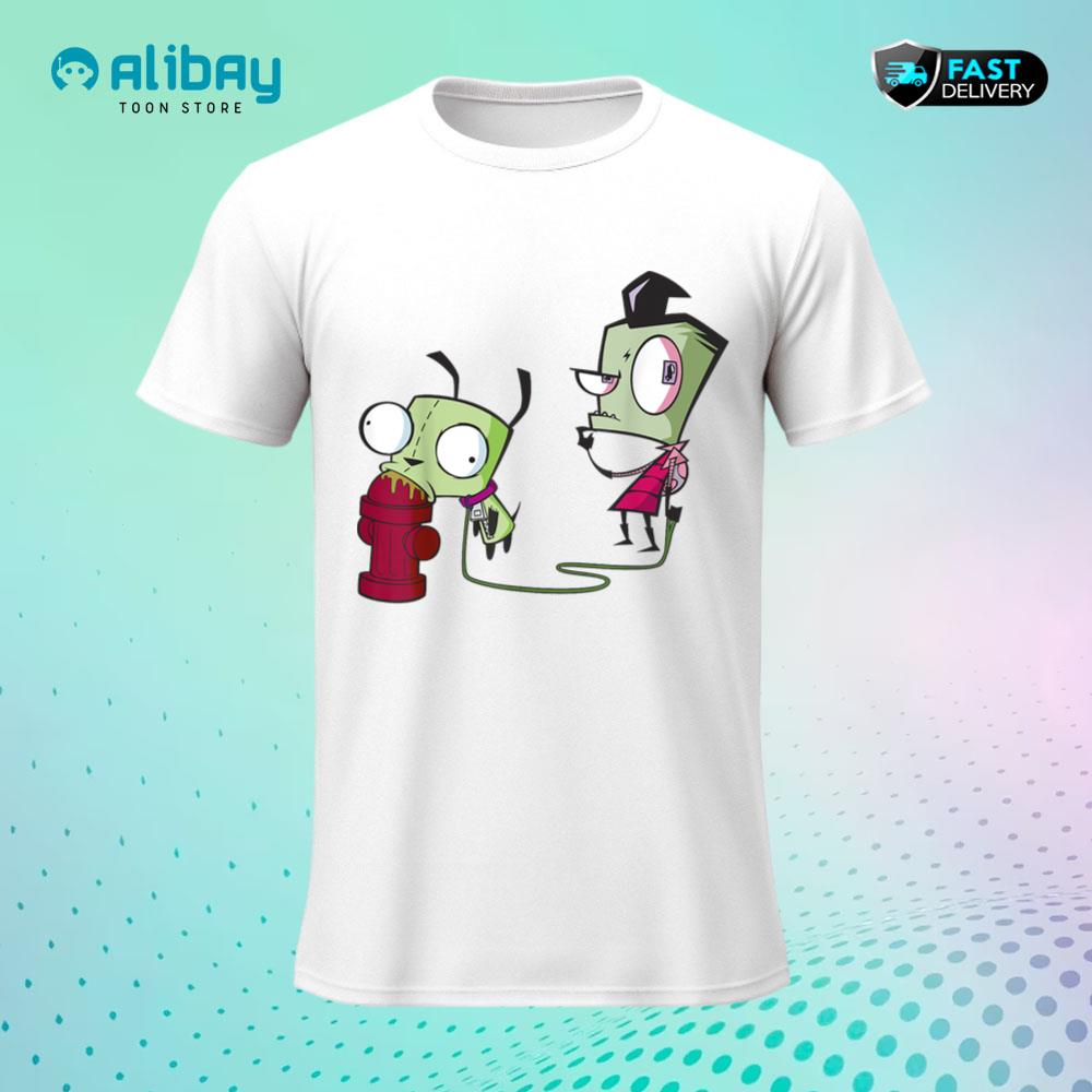 Invader Zim Walking Gir Fire Hydrant Portrait T-Shirt