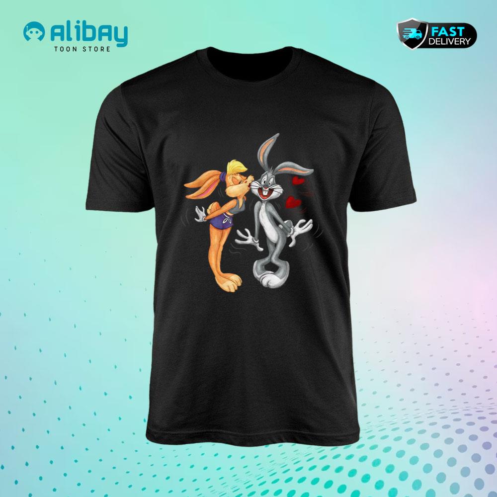 Looney Tunes Bugs and Lola Kiss Valentine's Day T-Shirt